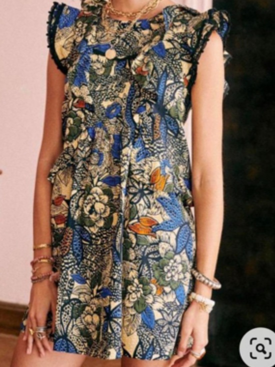Sezane Dresses & Skirts - Sézane Alexane Ruffle Printed Mini Dress